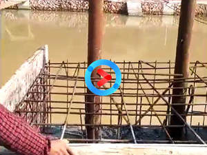 浙江丽水网红桥施工现场